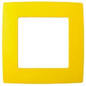 Рамка для розеток и выключателей ЭРА12 1 пост желтый ( 12-5001-21 ) Б0019386 ЭРА