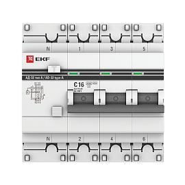 Дифференциальный автомат АД-32 3P+N 16А/10мА (тип А) EKF PROxima