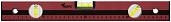 Уровень "Оптима", 3 глазка, красный корпус, фрезерованная рабочая грань, шкала 400 мм 18021 КУРС