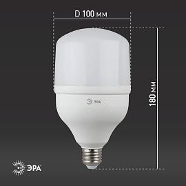 Лампа светодиодная 30 Вт E27 T100 2700К 2400Лм матовая 175-265В колокол ( LED POWER T100-30W-2700-E27 ) Б0027002 ЭРА