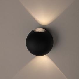 Светильник настенный светодиодный WL11 BK 2Вт декоративный IP54 черный 110*110*90мм Б0034609 ЭРА