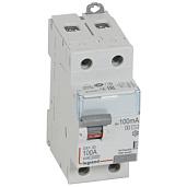 Выключатель автоматический дифференциального тока АВДТ DX3 100А 2П двухполюсный 100мА 411537 Legrand