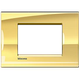 Рамка для розеток и выключателей прямоугольная, 3 модуля, цвет Золото Livinglight LNA4803OAgrand