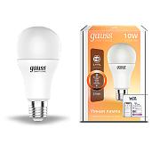 Лампа светодиодная 10 Вт E27 A60 2700K 1055Лм диммируемая LED Грушевидная Smart Home 1070112 GAUSS