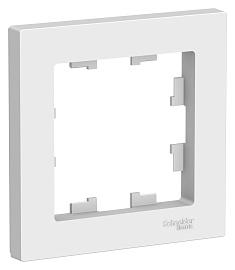 Рамка для розеток и выключателей 1 пост Atlasdesign горизонтальная белый ATN000101 Systeme Electric