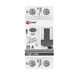 Устройство защиты от дугового пробоя УЗДП 1P+N 25А тип АС afdd-2-25-pro EKF PROxima