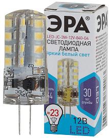 Лампа светодиодная 3 Вт G4 JC 4000К 240Лм 12В капсульная ( LED JC-3W-12V-840-G4 ) Б0033194 ЭРА