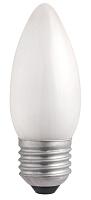 Лампа накаливания декоративная свеча 40Вт ДС B35 240V 40W Е27 frosted матовая .3320560 Jazzway