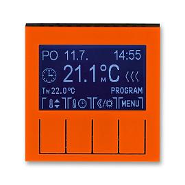 Терморегулятор (термостат) универсальный программируемый 16А оранжевый / дымчатый чёрный 2CHH911031A4066 ABB