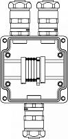 Взрывозащищенный корпус из алюминия 120x120x90мм1Ex e IIC Т5 Gb / Ex tb IIIB T95°C Db IP66 Температурный режим Т5 40°C Количествоклемм:CBC.4 4 шт. Ток АTEO.4 1 шт. Ток АВводыСторона А:Взрывозащищенный кабельный ввод ANP под небронированный кабель вметалло