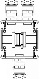 Взрывозащищенный корпус из алюминия 120x120x90мм1Ex e IIC Т5 Gb / Ex tb IIIB T95°C Db IP66 Температурный режим Т5 40°C Количествоклемм:CBC.4 4 шт. Ток АTEO.4 1 шт. Ток АВводыСторона А:Взрывозащищенный кабельный ввод ANP под небронированный кабель вметалло