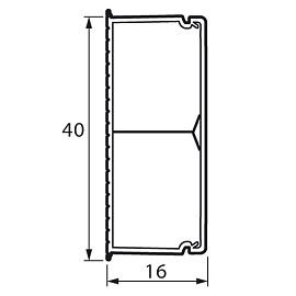 Кабель-канал Metra Миниканал 40x16мм 2 отделения Legrand 638195