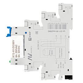 Реле промежуточное с розеткой в сборе РП slim 23/1 6A 230В AC rps-23-1-60-rms230AC EKF