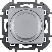 Светорегулятор (диммер) INSPIRIA скрытой установки поворотный без нейтрали 300Вт алюминий 673792 Legrand