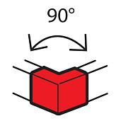 Кабель-канал аксс. Metra Внешний угол 90° 100х50 мм Legrand 638012 (уп.20шт)