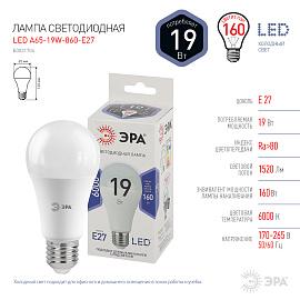 Лампа светодиодная 9 Вт E27 A65 6000К 1520Лм матовая 170-265В груша ( LED A65-19W-860-E27 ) Б0031704 ЭРА