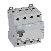 Выключатель автоматический дифференциального тока АВДТ DX3 40А 4П четырехполюсный N 300мА 400В 4 модуля 411745 Legrand