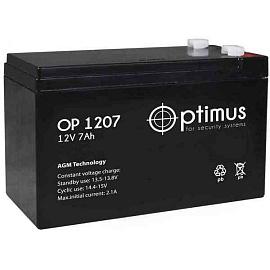 Аккумулятор свинцово-кислотный (аккумуляторная батарея)  12 В 7 А/ч OP 1207 Optimus