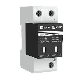 Ограничитель импульсных напряжений  ОПВ-C/2P In 20кА 440В (с сигнализацией) (opv-c2) EKF