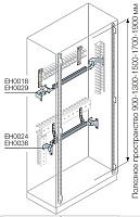 DIN-рейка Ш=600мм 18мод+фронт кронштейн EH0018 ABB
