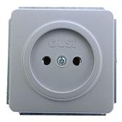 Механизм розетки без заземления  С1Р1-004  (матовое серебро)  Gusi Electric