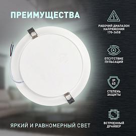 Светильник светодиодный встраиваемый LED 17-24-4K круглый 24Вт 4000К Б0057425 ЭРА