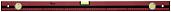 Уровень "Оптима", 3 глазка, красный корпус, фрезерованная рабочая грань, шкала 800 мм 18024 КУРС