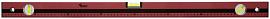 Уровень "Оптима", 3 глазка, красный корпус, фрезерованная рабочая грань, шкала 800 мм 18024 КУРС