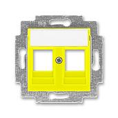 Накладка с суппортом для информационных разъемов LEVIT скрытой установки механизм с накладкой желтый 2CHH291018A4064 ABB