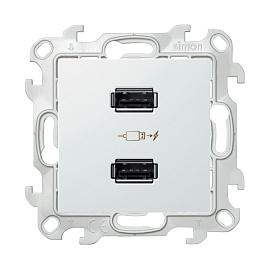 Зарядное устройство розетка двойная USB белый 2411096-030 Simon 24 Harmonie