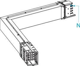 Секция угловая горизонтальная неравнобокая 400А KSA400DLC4B Schneider Electric