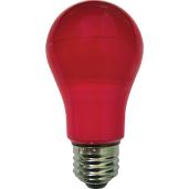 Лампа светодиодная 8 Вт E27 A55 220В грушевидная красная Color K7CR80ELY ECOLA