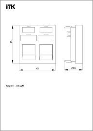 Вставка 45х45мм для 2 мод Keystone Jack с маркером CS6-22M ITK