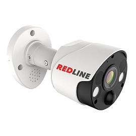 Камера видеонаблюдения (видеокамера наблюдения) IP уличная цилиндрическая 2мп, 2.8 мм, PoE и PIR сигнализация, функцией отпугивания RedLine RL-IP12P-S.alert