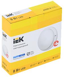 Светильник LED ДПО 4005 8Вт IP54 6500K круг белый IEK