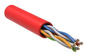 Кабель витая пара U/UTP категория 5e 4х2х24AWG solid LSZH нг(A)-HF красный ITK