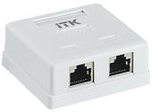 ITK Настенная инф. розетка RJ45 кат. 5E FTP 2-порт