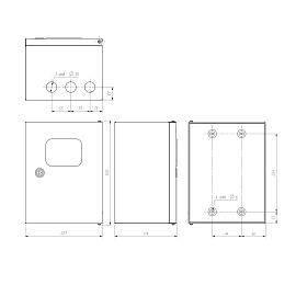 Корпус металлический ЭРА SIMPLE ЩМПг (окно)-00 IP54 (290х220х175) (84) Б0041659