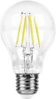 Лампа светодиодная 7 Вт E27 A60 4000К 760Лм прозрачная 230В грушевидная LB-57 25570 Feron