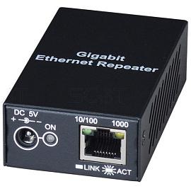 SC&T SR01X Повторитель для увеличения расстояния передачи Ethernet до 120м (макс.). Возможно каскадное подключение для увеличения расстояния.