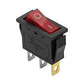 Выключатель клавишный красный с подсветкой 3 контакта 250В 15А вкл-выкл (тип RWB-404 SC-791) IRS 26847 5 REV
