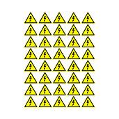 Наклейка знак электробезопасности «Опасность поражения электротоком» 50х50х50 мм 56-0006-2 REXANT