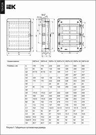 Бокс пластиковый КМПн-54 IP65 навесной TEKFOR черн. прозр. дверь 560х408х153 TF5-KP72-N-54-65-K03-K02 IEK