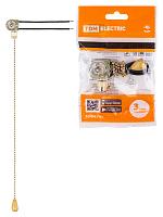 Сонетка-выключатель для бра с цепочкой 3А 250В золото SQ1806-0226 TDM