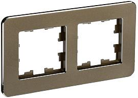 Рамка 2-местная РУ-2-1-Бр металл латунь RE BRITE BR-M22-M-01-K49 IEK