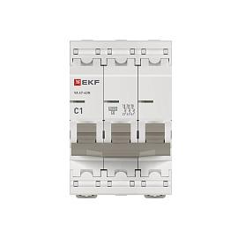 Выключатель автоматический 1А 3П трехполюсный характеристика C 6кА ВА 47-63N M636301C EKF PROxima