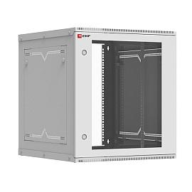 Шкаф телекоммуникационный настенный разборный 12U (600х650) дверь стекло, Astra A серия Basic ITB12G650D EKF