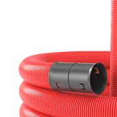 Труба гибкая двустенная для кабельной канализации диаметр 90мм, цвет красный с протяжкой 121990 DKC