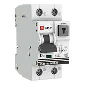 Выключатель автоматический дифференциального тока АВДТ 6А 2П двухполюсный характеристика C 6kA 100мА тип A электромеханическое АВДТ-63 PROxima DA63-6-100em EKF