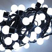 Гирлянда светодиодная Шарики 2,4см 70 ламп 10м наружная белые светодиоды с дополнительным соединением до 3-х модулей OLDBL70-W-E .4690601004376 Jazzway